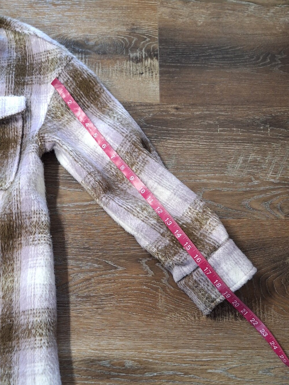 Bagatelle "Avebury Les Filles" Plaid Fleece Shacket Jacket, Small, Style#69662 - Picture 16 of 16